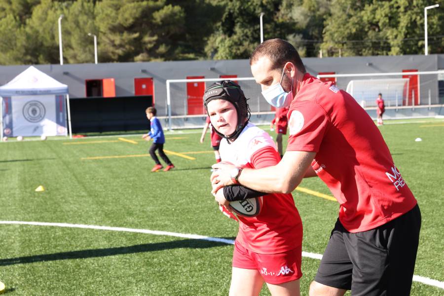 Meeting between Fréderic Michalak and the young rugby players of A.S. Monaco Rugby SPORTEL Awards 2020